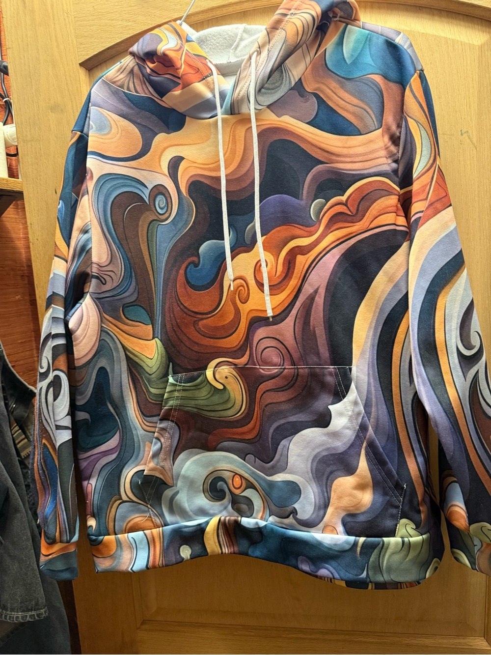 Multicolor Swirl Art Hoodie - Picture 5 of 7